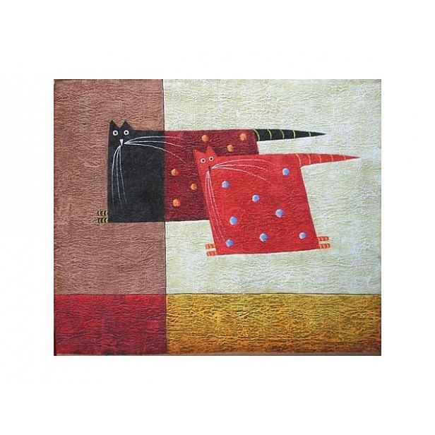 Obraz - Dvě hranaté kočky 60 cm x 90 cm