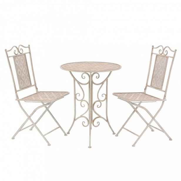 Zahradní bistro set 3 ks Dekorhome Bílá