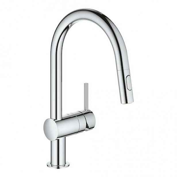 Dřezová baterie Grohe Minta s vytahovací sprškou chrom 32321002