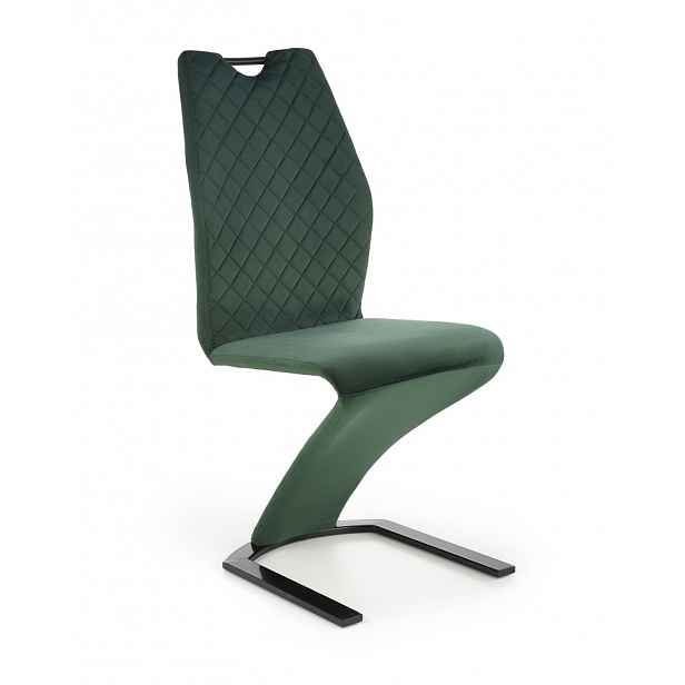 Jídelní židle VASANA,  tmavě zelená