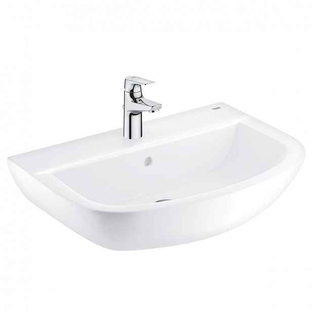 Sada Grohe Bau Ceramic Bundle 60,9x44,2 cm alpine-white otvor pro baterii uprostřed 39472000