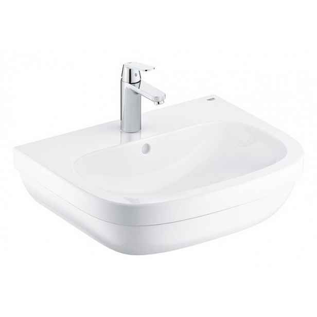 Umyvadlo Grohe EURO-CERAMIC 59,5x48,2 cm alpská bílá otvor na baterii 39642000