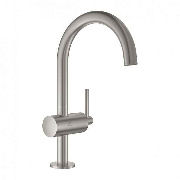 Umyvadlová baterie Grohe Atrio s clic-clacem supersteel 24362DC0