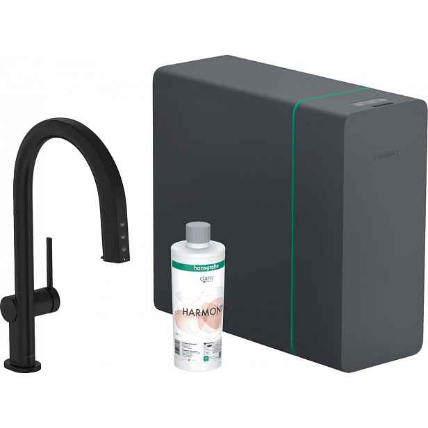 Dřezová baterie Hansgrohe Aqittura bez výpusti matná černá 76836670