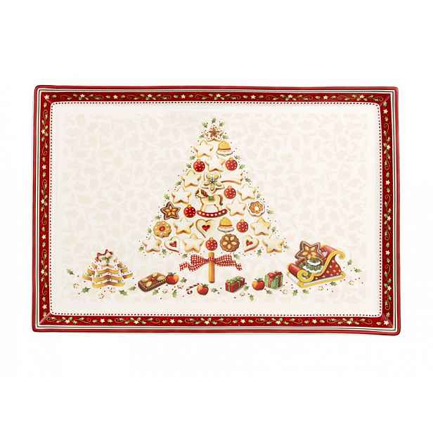 Villeroy & Boch Winter Bakery Delight podnos na dort / vánočku, 39 x 26,5 cm