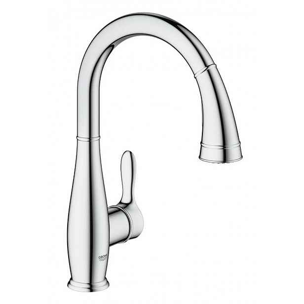 Dřezová baterie Grohe Parkfield s vytahovací sprškou, 2 proudy chrom 30215001