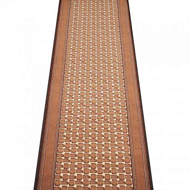 Vopi Kusový koberec GRENOBLE hnědá 67 x 250 cm