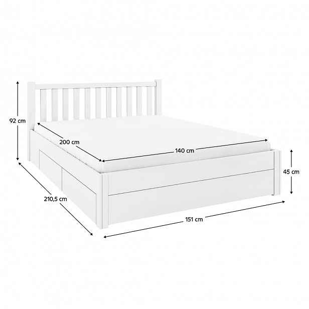 Postel s úložným prostorem LUSY Tempo Kondela 140 cm