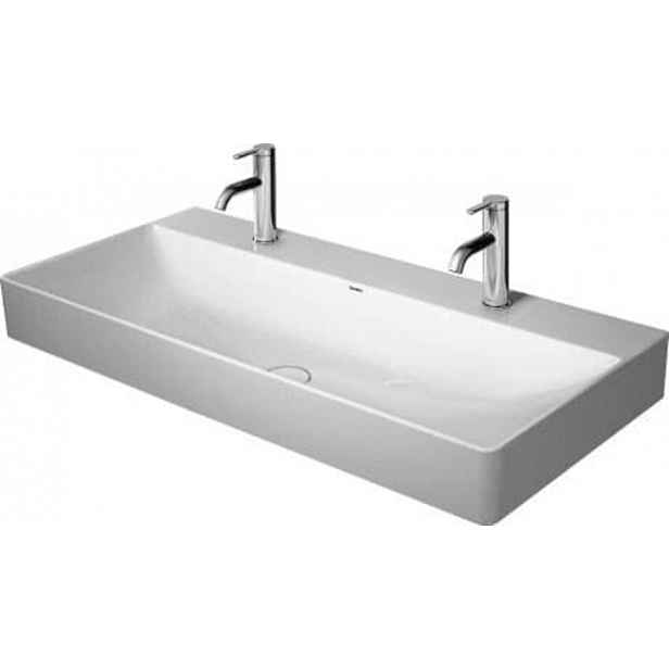 Dvojumyvadlo Duravit DuraSquare 100x47 cm dva otvory pro baterii 2353100043