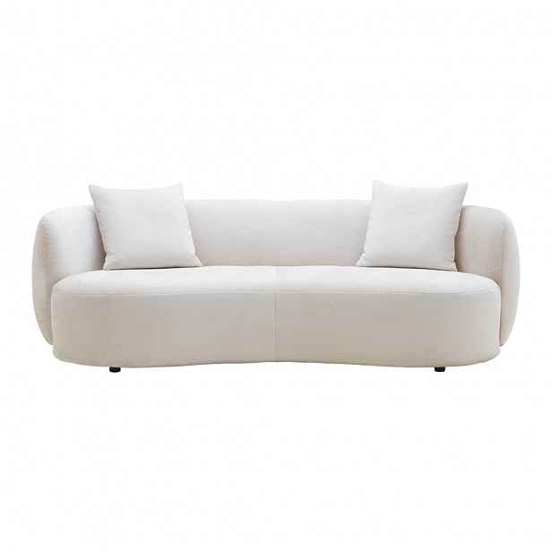 Bigsofa Leonas in Beige runde Form, inkl. 2 Kissen