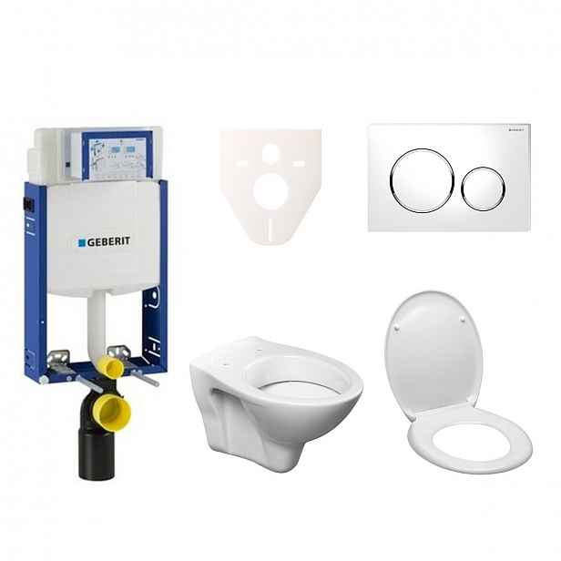 Závěsný set WC S-line + modul Geberit Kombifix s tlačítkem Sigma 20 (bílá/chrom lesk) 110.302.00.5 ND4