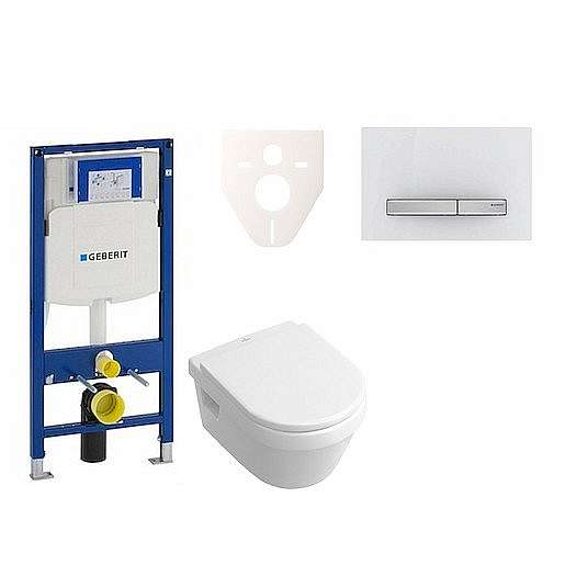 Závěsný set WC Villeroy & Boch Omnia Architectura + modul Geberit Duofix s tlačítkem Sigma 50 (alpská bílá) 111.300.00.5 NB8