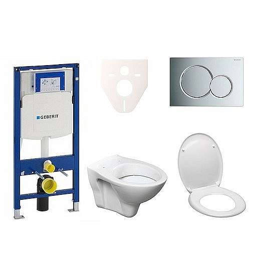 Závěsný set WC S-line + modul Geberit Duofix s tlačítkem Sigma 01 chrom 111.300.00.5 ND2