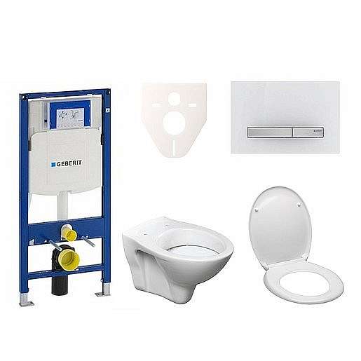 Závěsný set WC S-line + modul Geberit Duofix s tlačítkem Sigma 50 (alpská bílá) 111.300.00.5 ND8