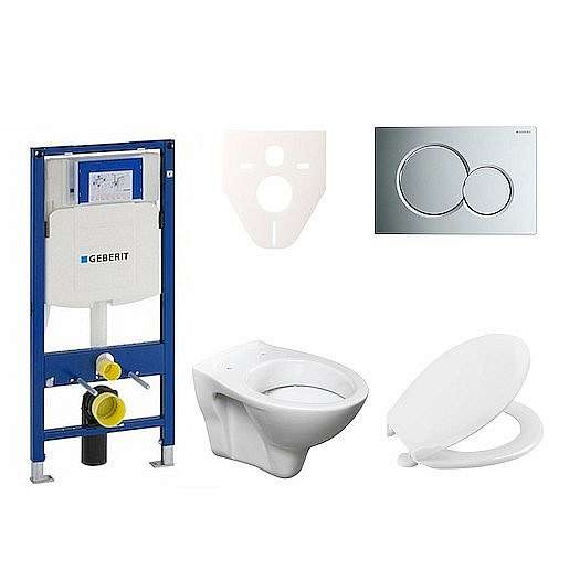 Závěsný set WC S-line + modul Geberit Duofix s tlačítkem Sigma 01 chrom 111.300.00.5 NR2