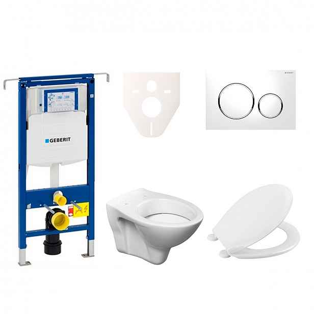 Závěsný set WC S-line + modul Geberit Duofix Speciál s tlačítkem Sigma 20 (bílá/chrom lesk) 111.355.00.5 NR4