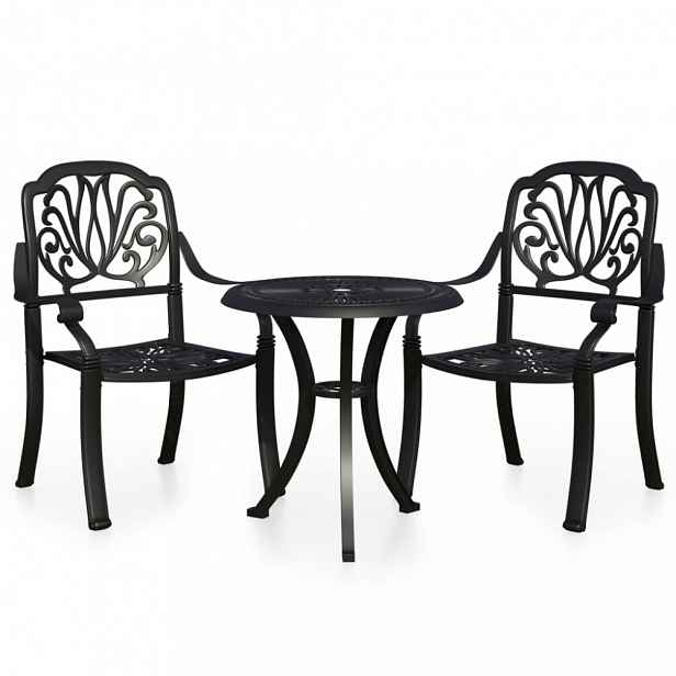 Zahradní bistro set 3 ks litý hliník Bílá