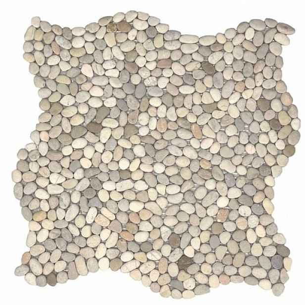 Kamenná mozaika Mosavit Mini pebbles blanco 30x30 cm mat PEBBLEBL 1,000 m2